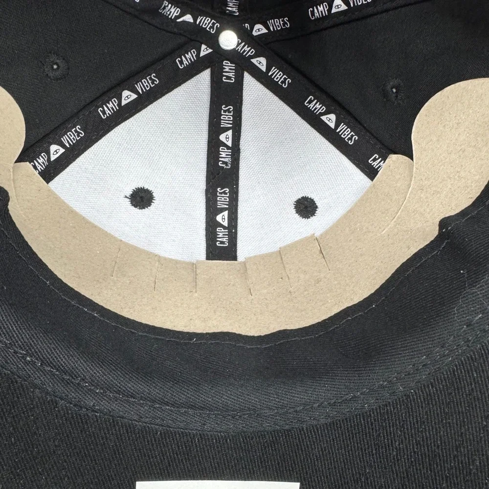 Poler Vice Hat Mens OS‎ Black New Camp Vibes Snapback Flat Brim 223ACU7009-BLK